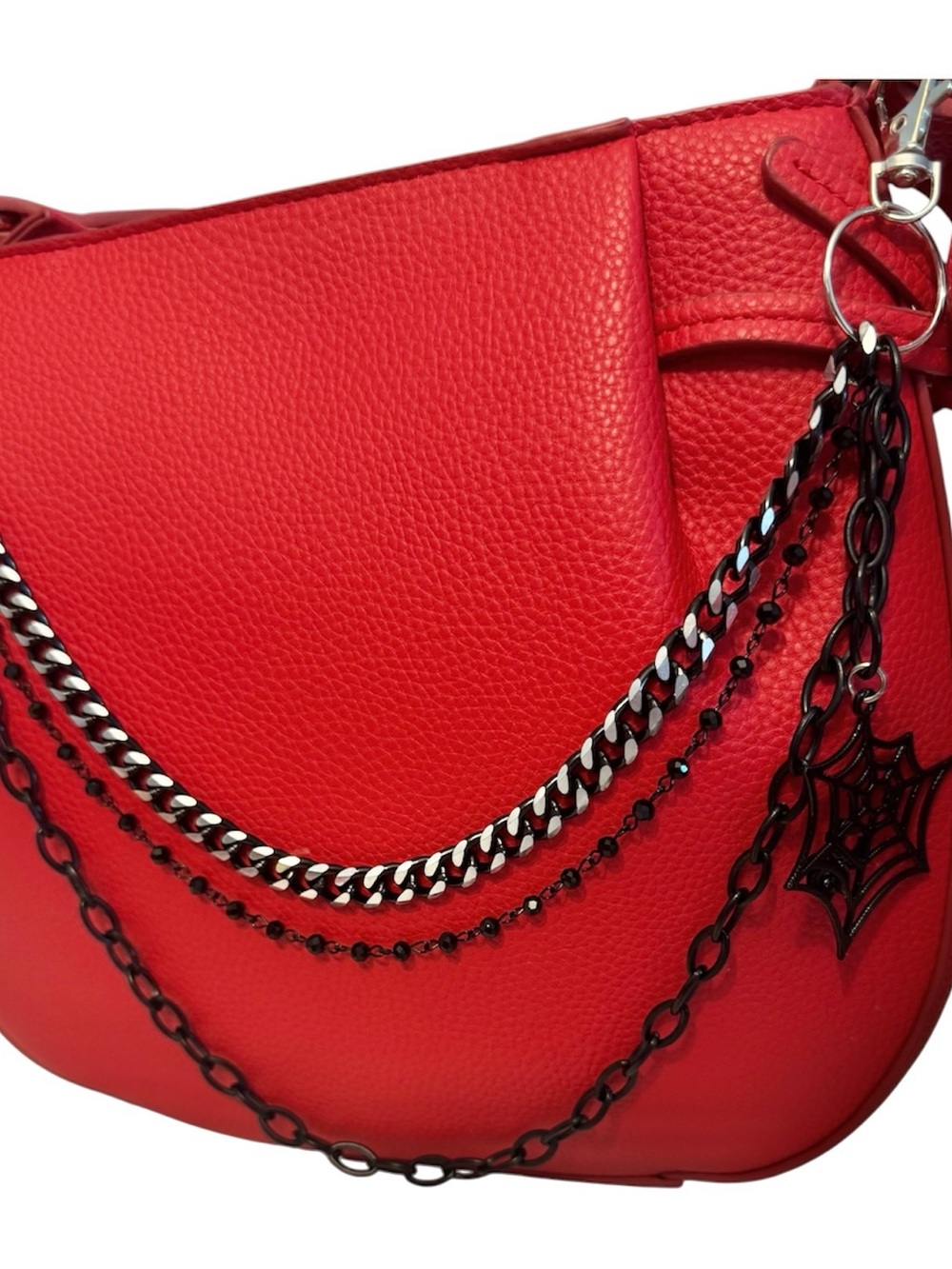 NWOT Halloween Spiderweb Chain-Accent Bag charm - Belt accent Chain